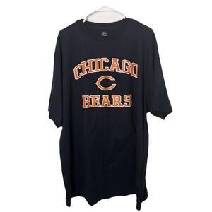 Chicago Bears Majestic Men’s 2XL Navy NFL Short Sleeve T Shirt